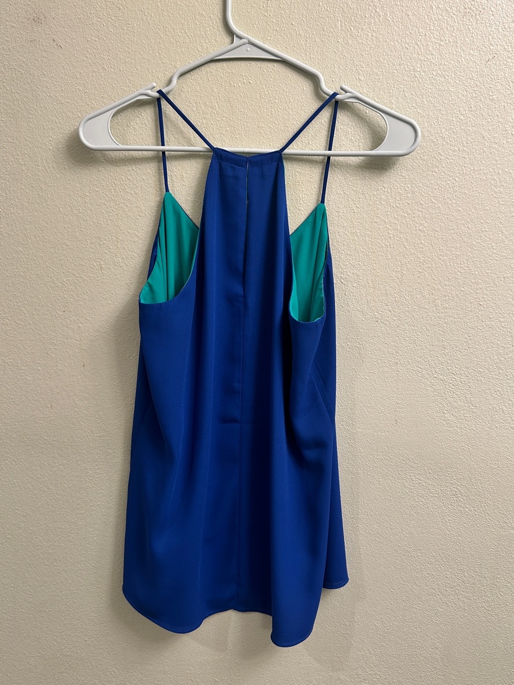 Express Reversible Spaghetti Strap Tank Top Size Small Blue Green - Picture 2 of 9